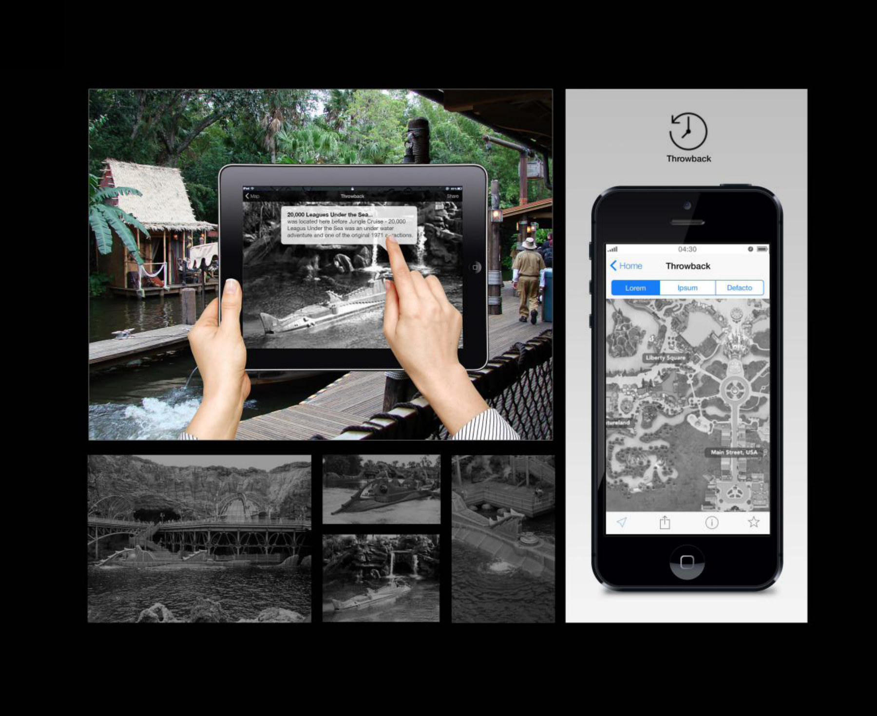 Throwback — historical AR overlay concept